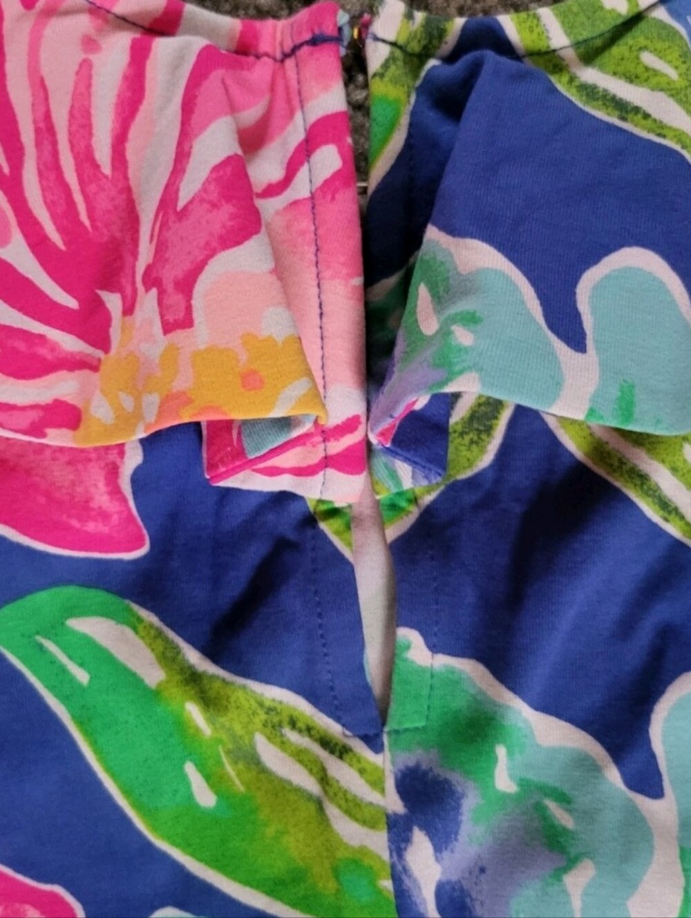 Lilly Pulitzer Utopia Esmeralda Tropical Flower Dress Pink Blue Women Medium - Picture 5 of 9